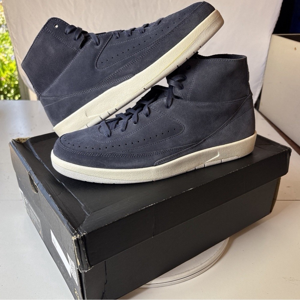 Jordan Retro 2 Decon Thunder Blue Mens 11.5 Suede Sneakers 897521-402 NEW